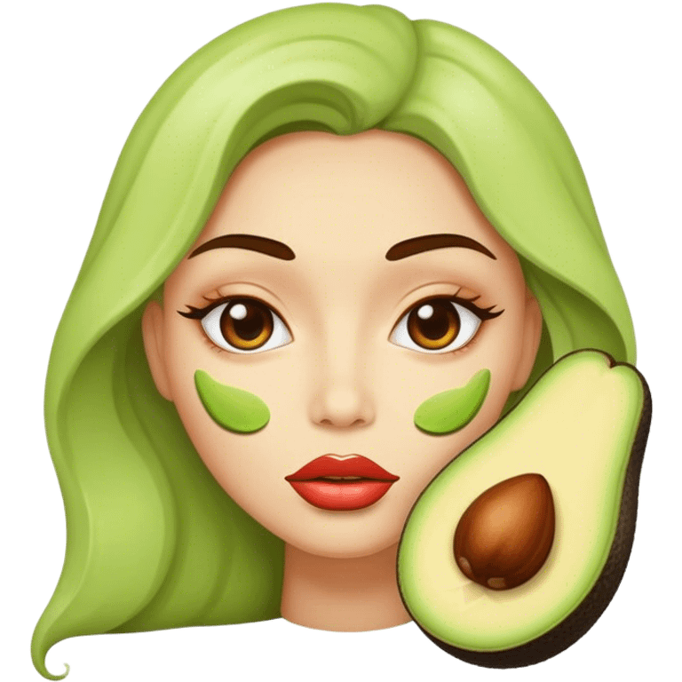 Aguacate con labios grandes  emoji