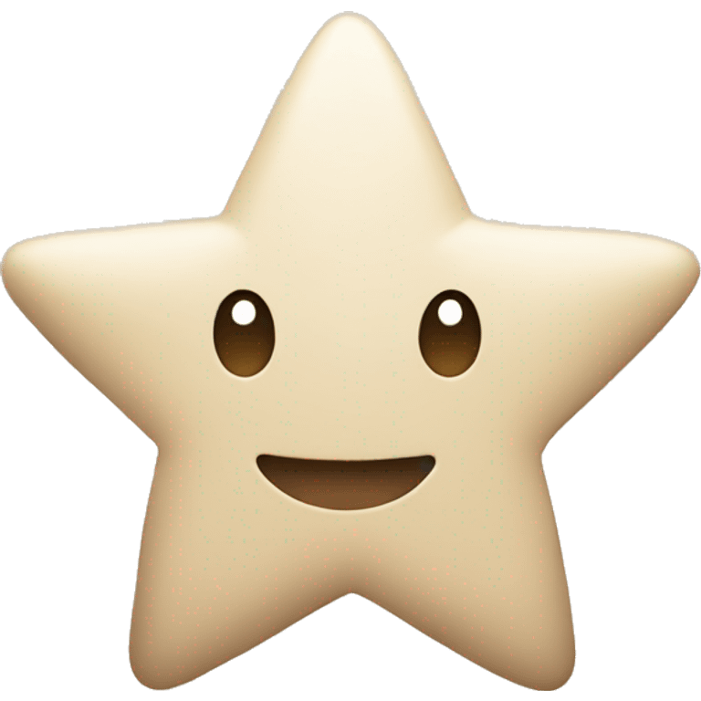 Star with color beige emoji