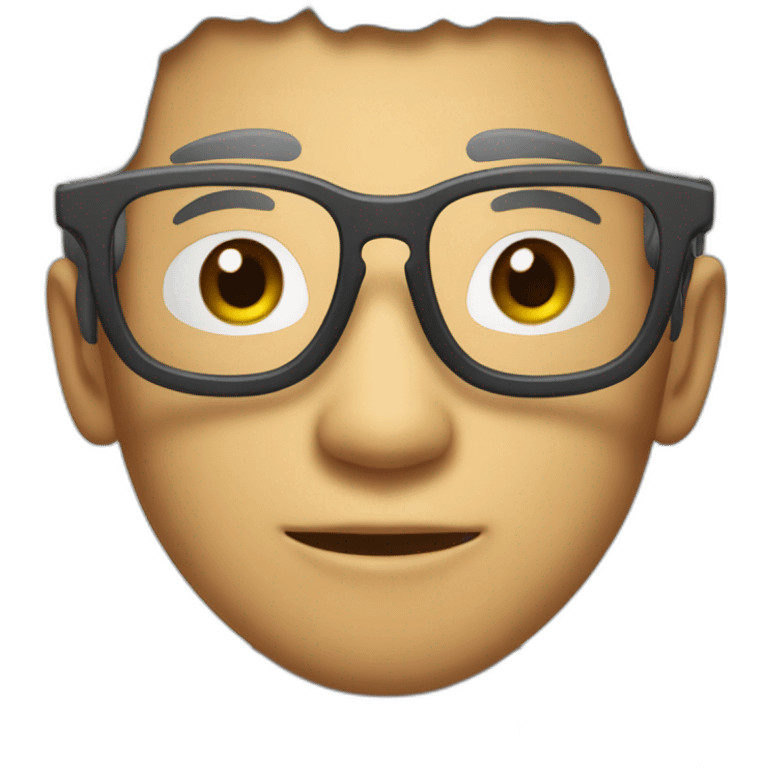 asian dinausor with glasses emoji