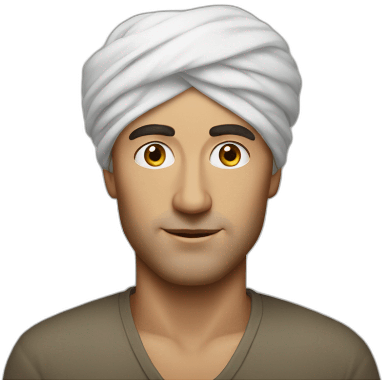 White man in turban emoji