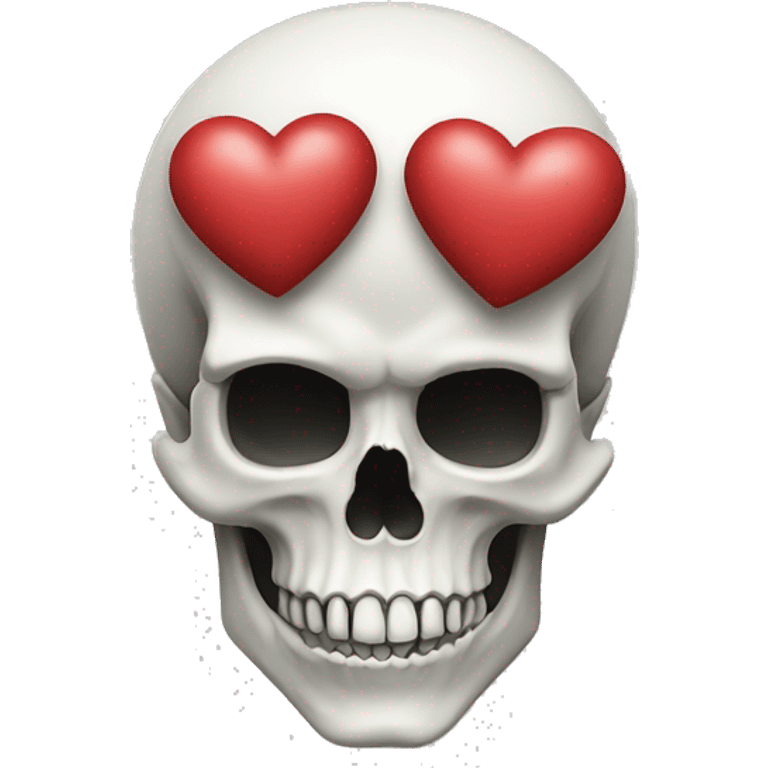 skull love heart eyes headpiece emoji