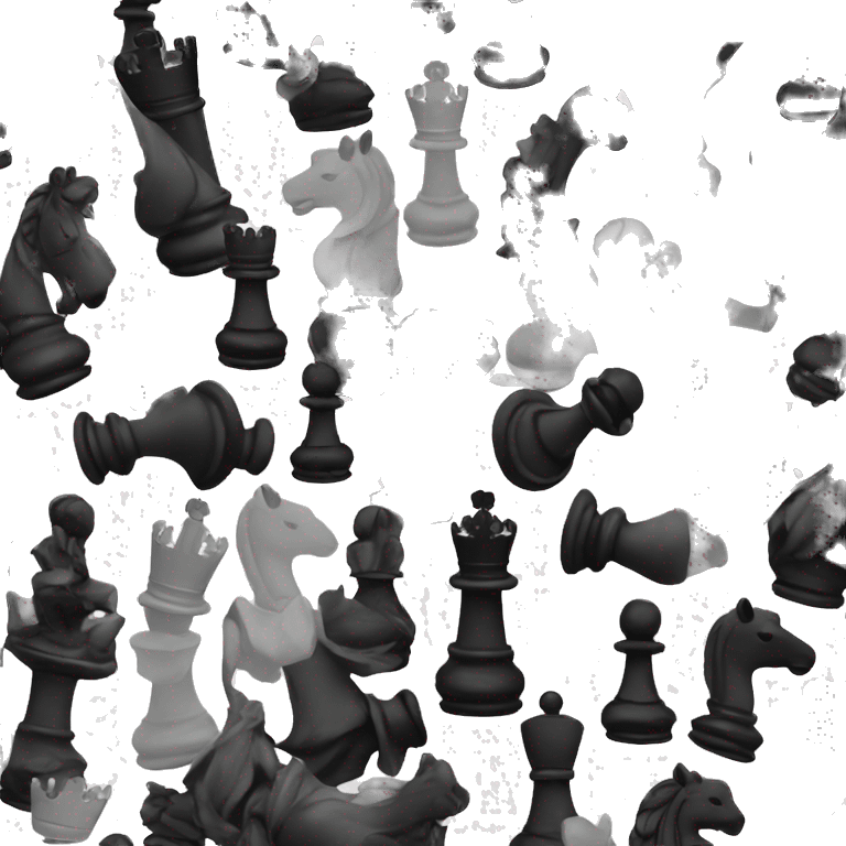 chess pieces black emoji