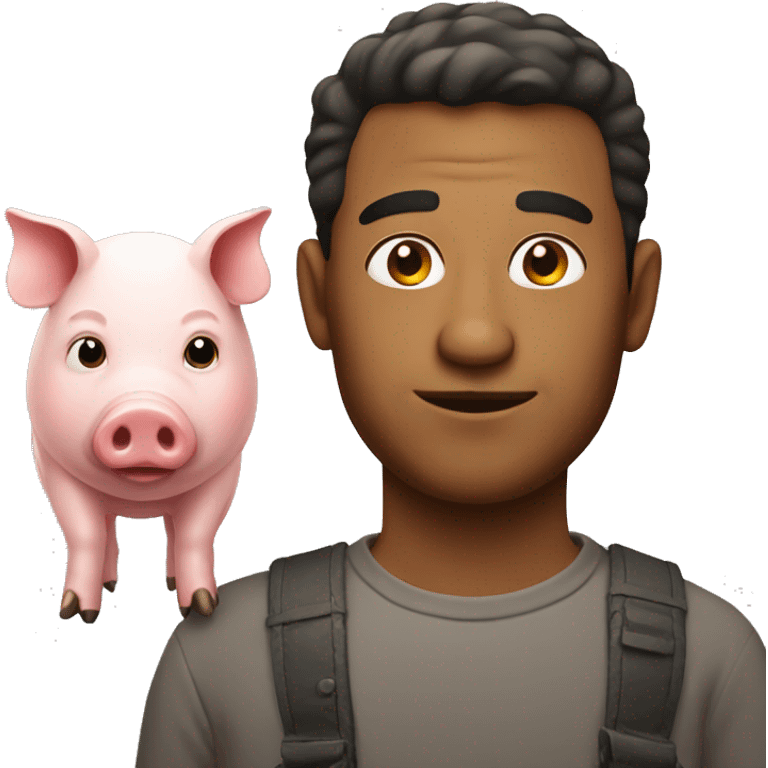 Guy with head of the pig  emoji