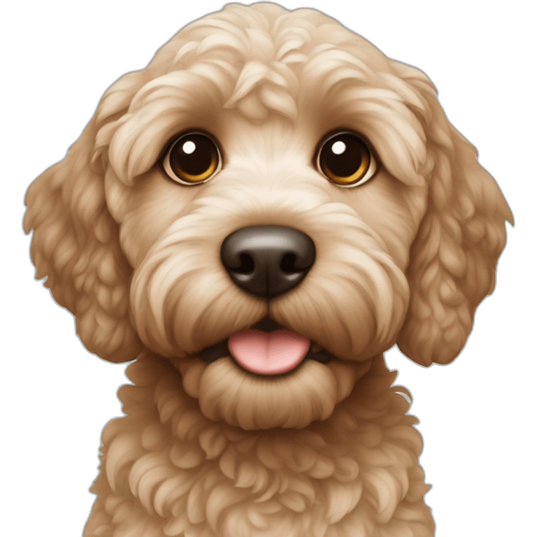 Cockapoo puppy face emoji