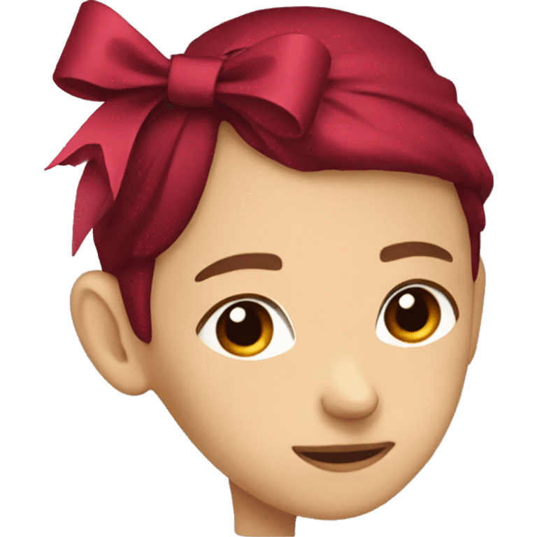 Wine red bow emoji