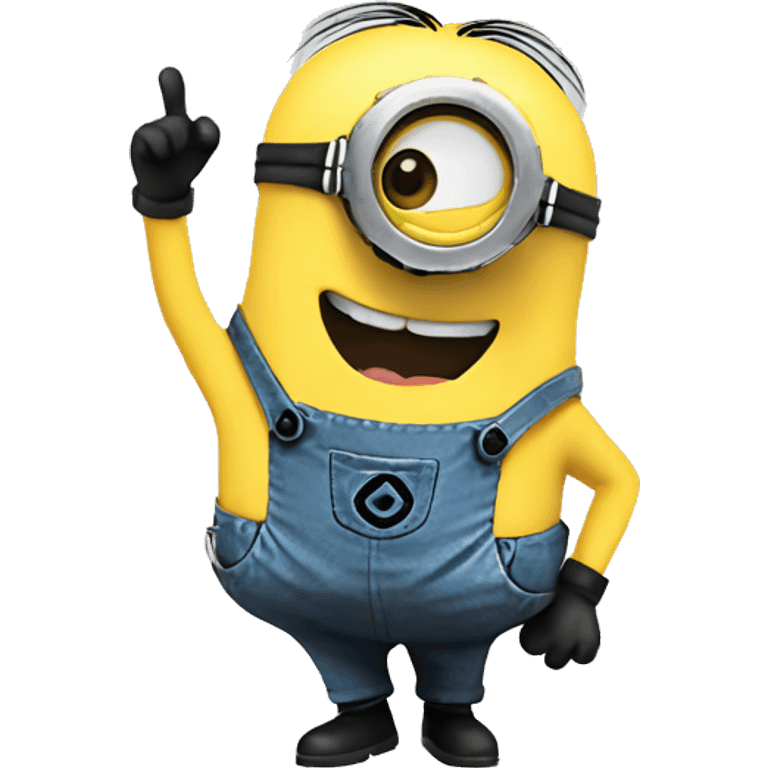 minion happy saying hi  emoji