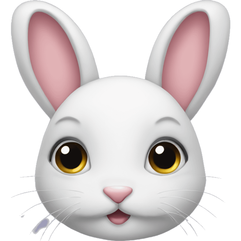 Bunny with lashes emoji