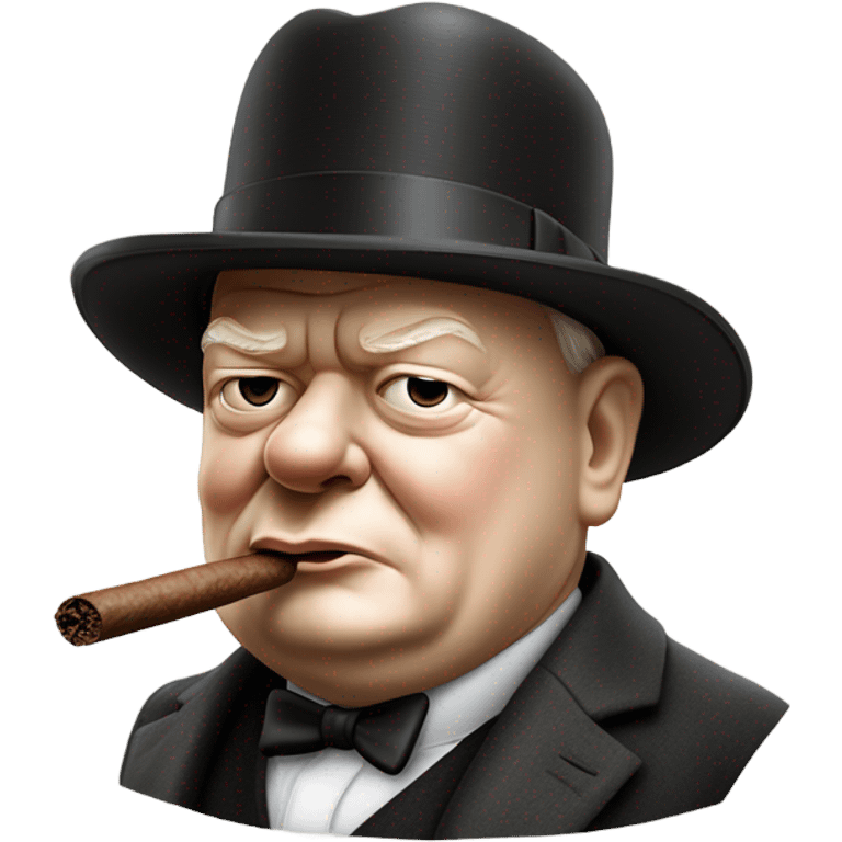 photorealistic Winston Churchill emoji