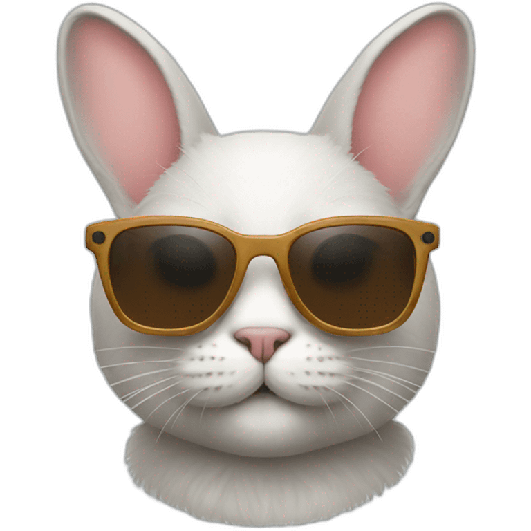 rabbit cat wearing sunglasses emoji