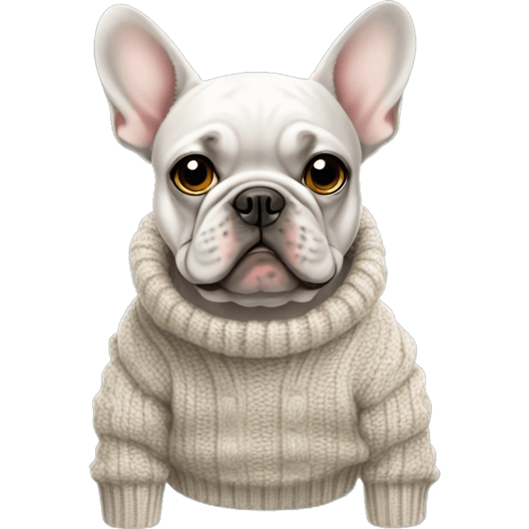 Merle French bulldog in sweater emoji