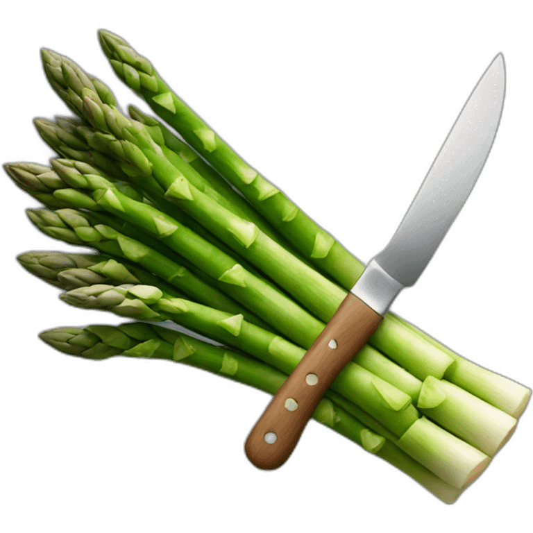 Asparagus with a knife emoji