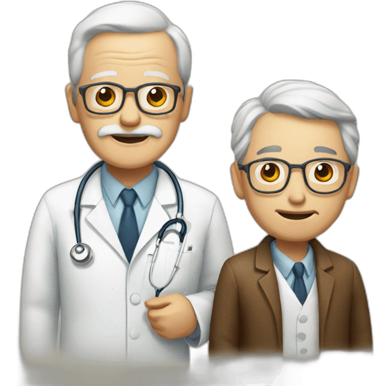 Old man with doctor emoji