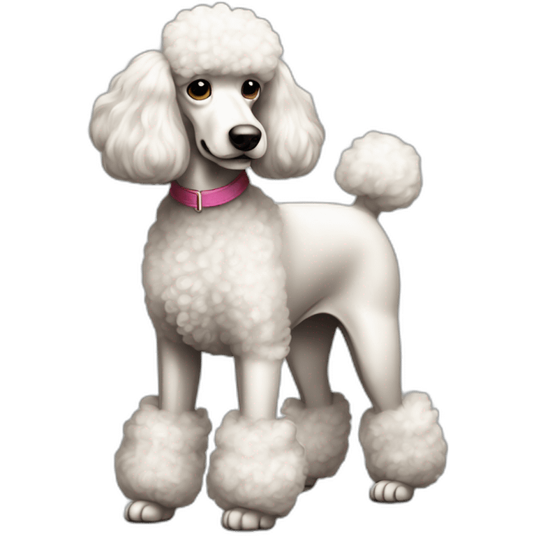 Dog Standart Poodle full body emoji