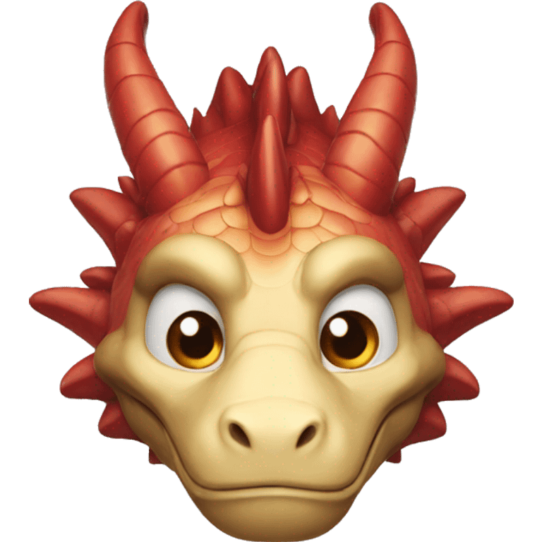 Dragon rouge à deux têtes  emoji