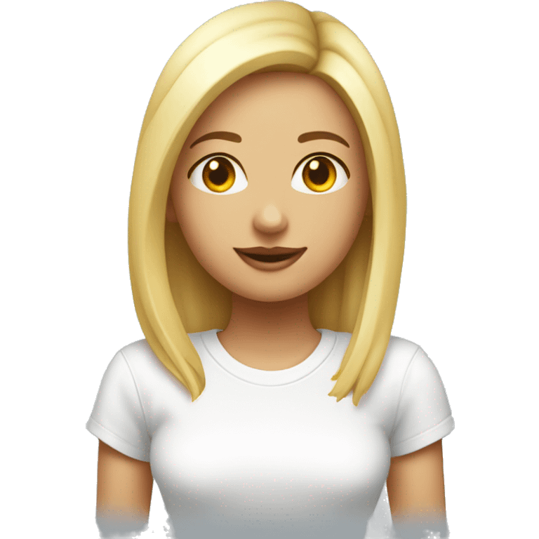 White tee shirt crop with word number one girl emoji