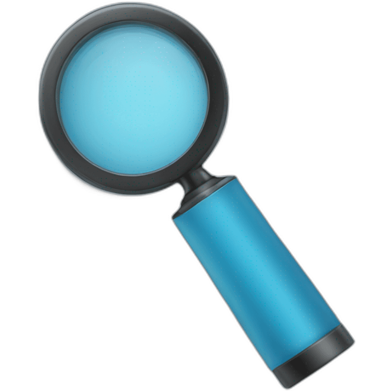 Magnifier blue with letter W emoji