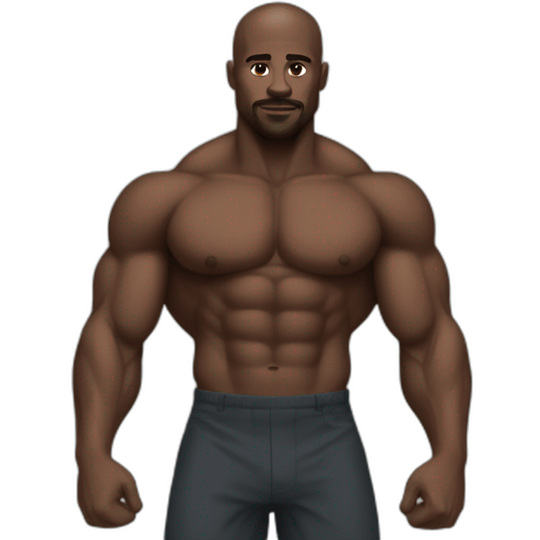 Black man muscle emoji