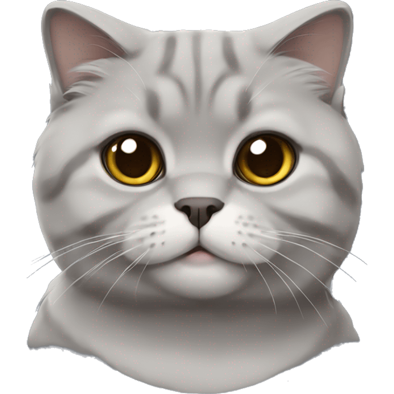 grey scottish fold cat emoji