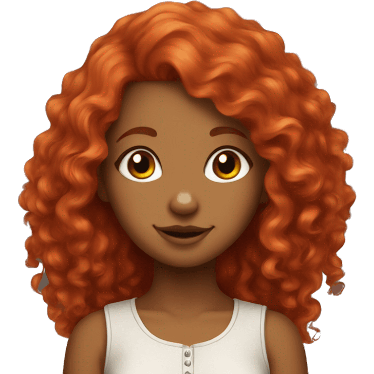 fox girl with red curly hair emoji