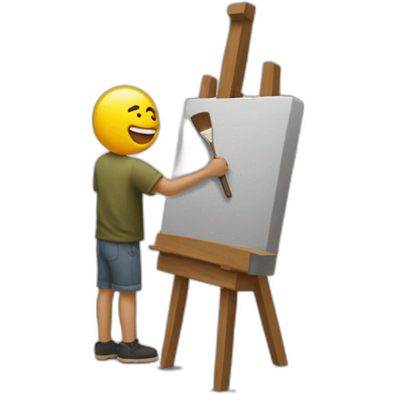 a man paints a picture  emoji