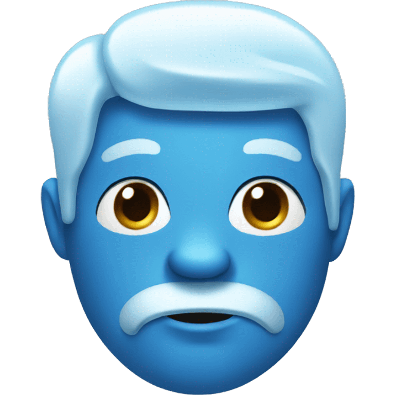 Blue ice Bearlaed Man emoji