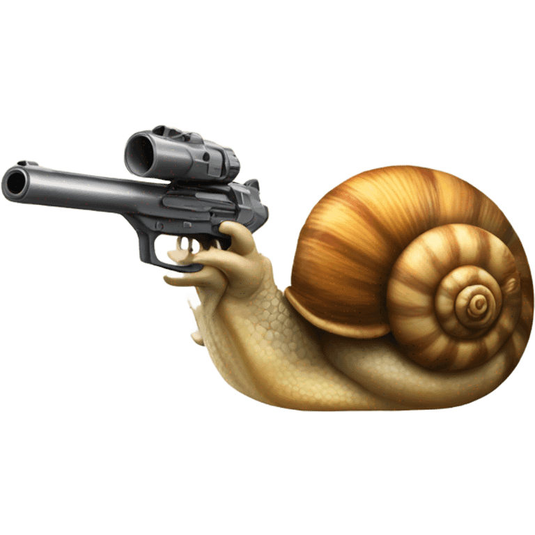 snail with a gun emoji