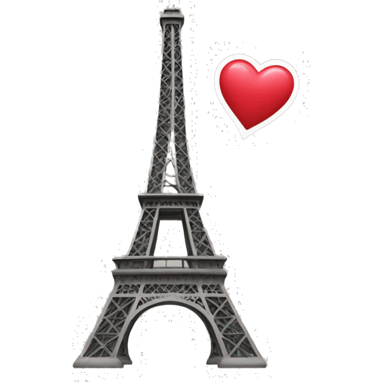 Eiffel Tower with heart emoji