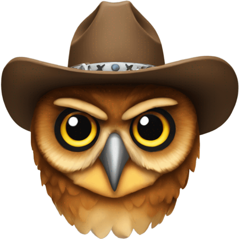 Owl in a cowboy hat emoji