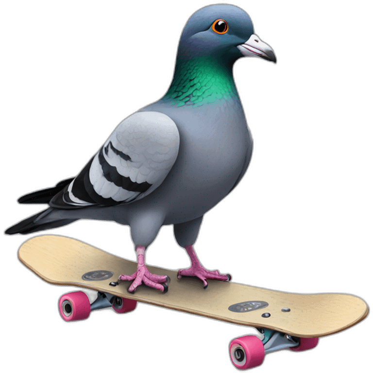 skater pigeon emoji