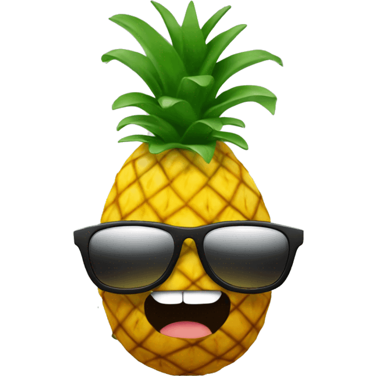 Upside down pineapple wearing sunglasses emoji