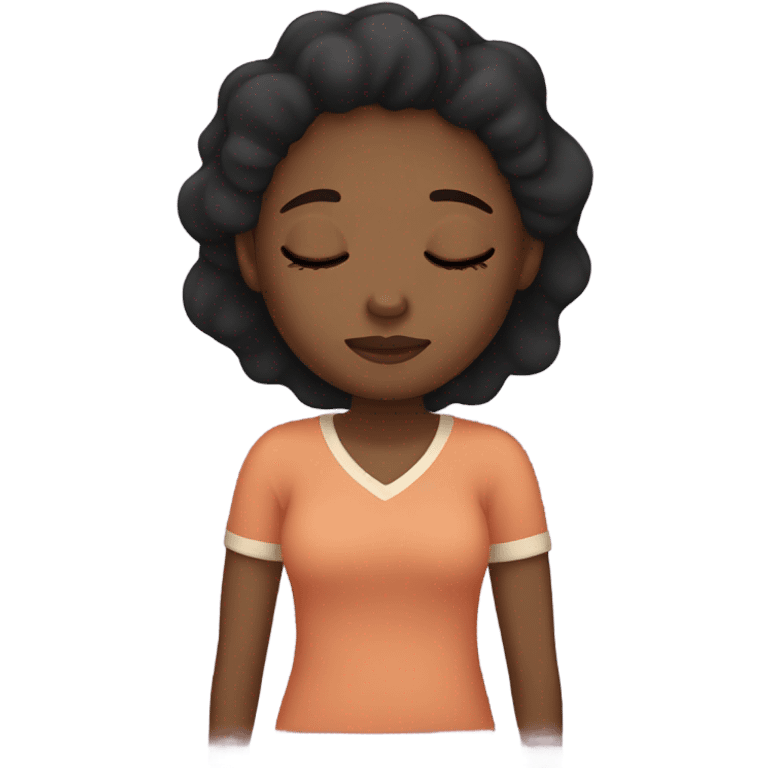 Black girl sleeping  emoji