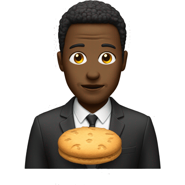 Human with a biscuit head emoji