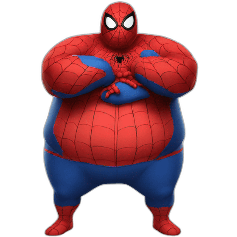 a fat spider man emoji