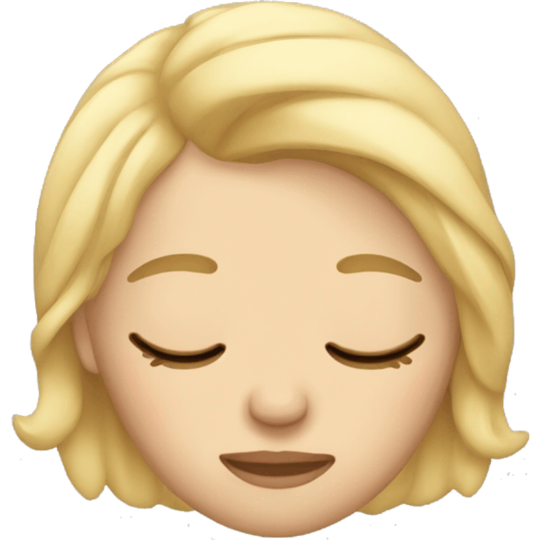 Blonde girl sleeping emoji