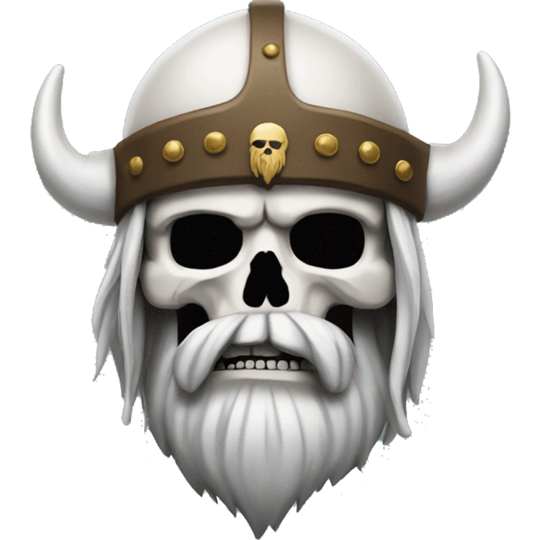 Viking skull and beard  emoji