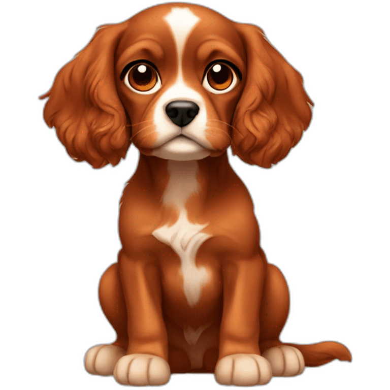 Ruby Cavalier puppy emoji