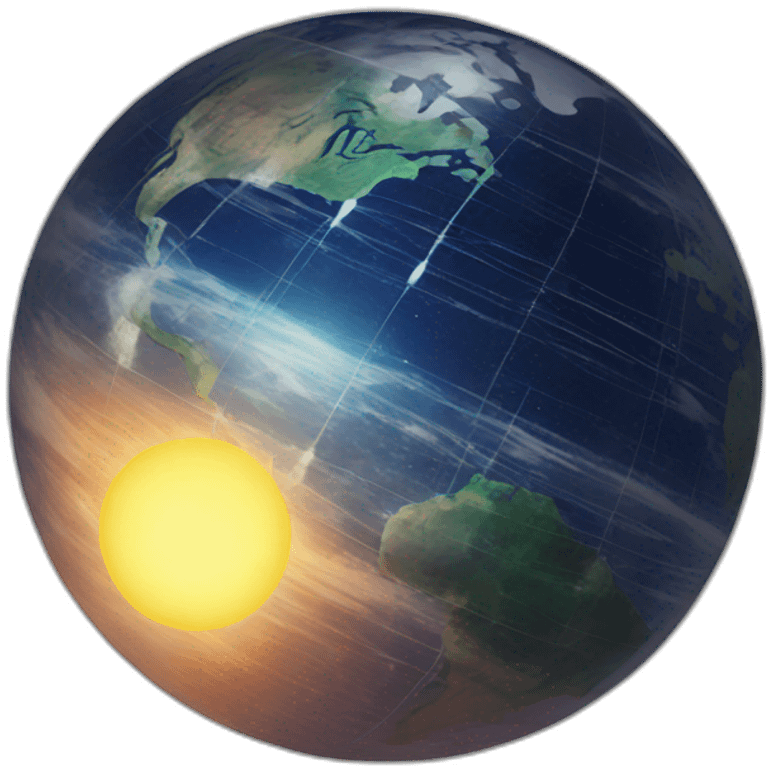 Earth solar ball emoji