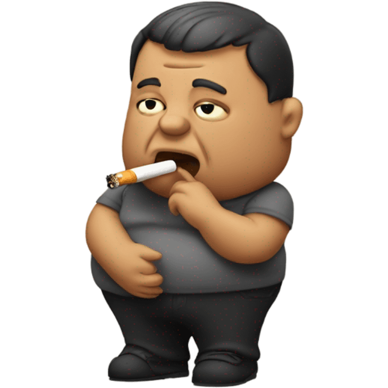 Fat homonculus smoking cigarettes  emoji