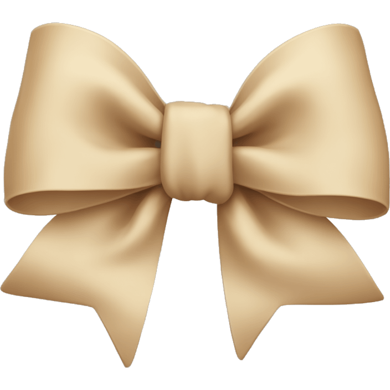 beige bow emoji