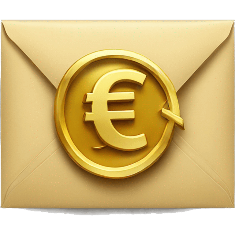 golden euro sign on an envelope emoji