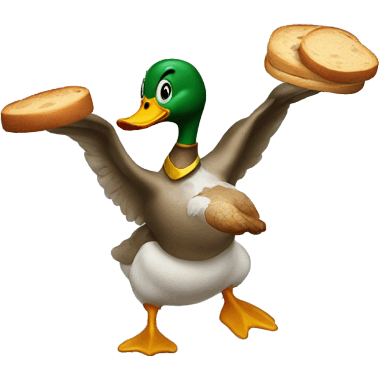 Ducks throwing bread emoji