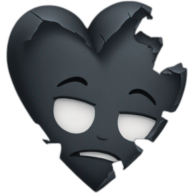 Dark broken heart emoji