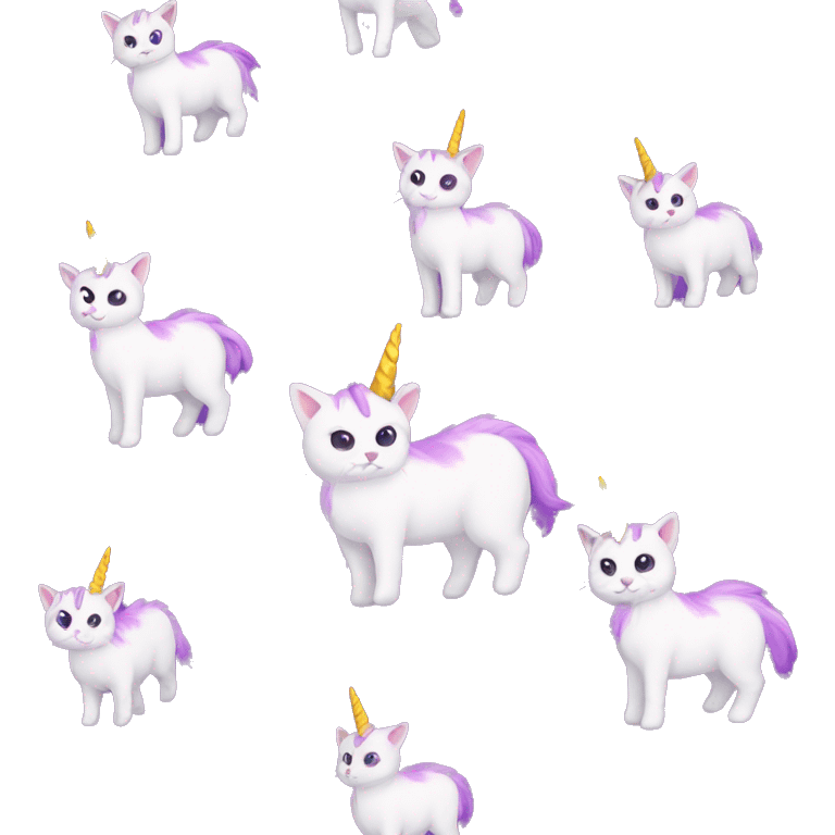 Unicorn cat purple emoji