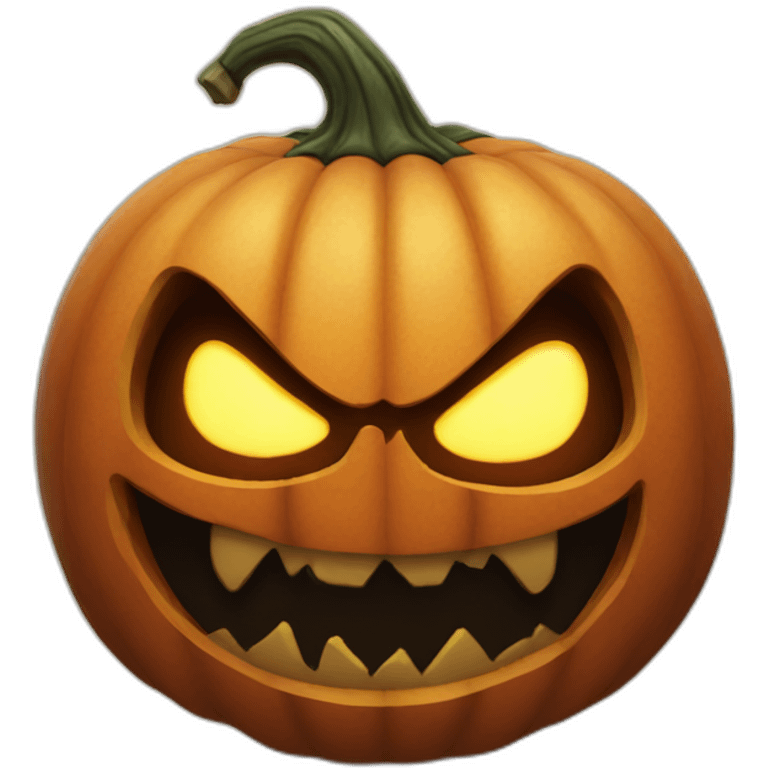 Evil pumpkin emoji