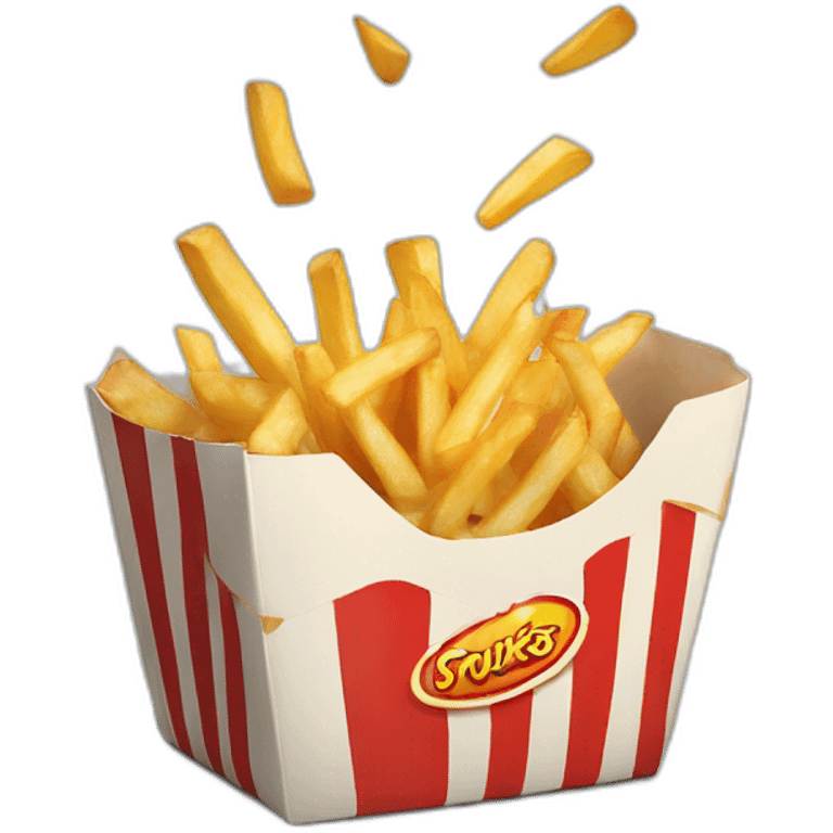 exploading box of french fries  emoji