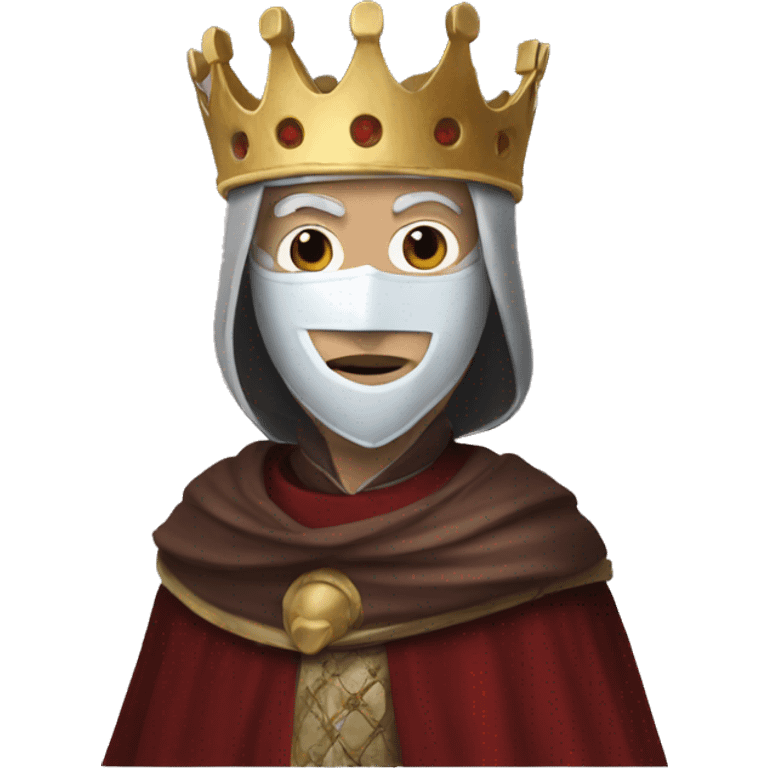 King Baldwin iv with a mask emoji