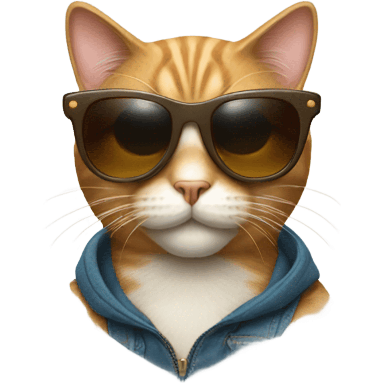 Cat with sunglasses emoji