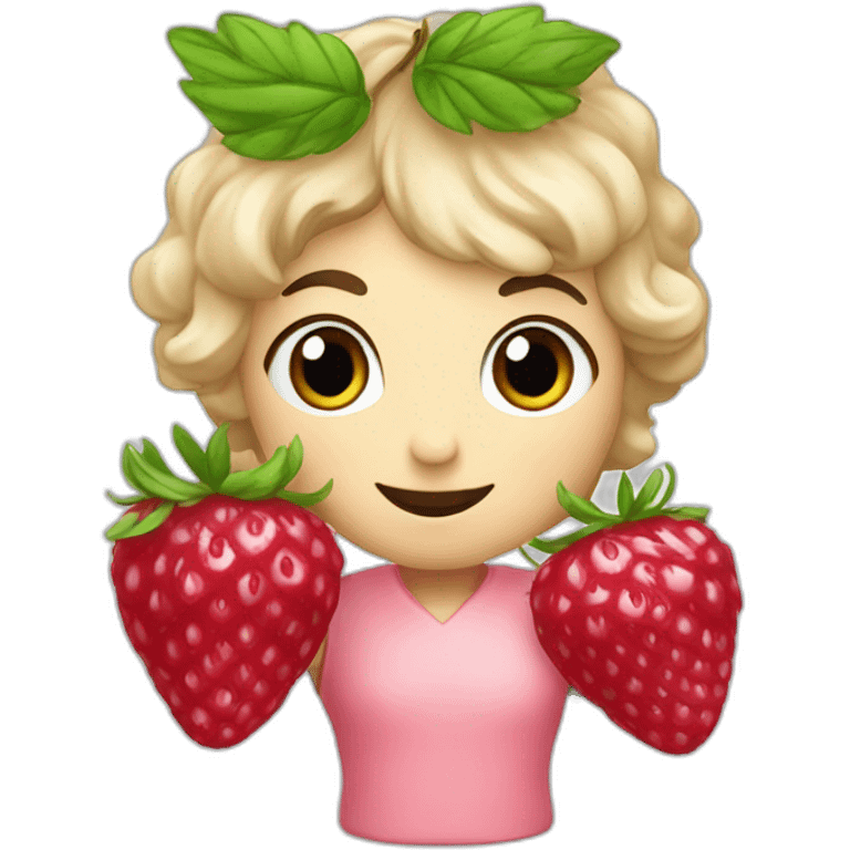 Fraise framboise myrtille  emoji