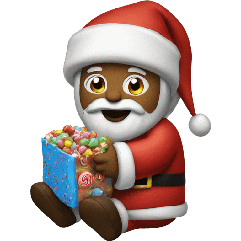 Santa eating candy  emoji