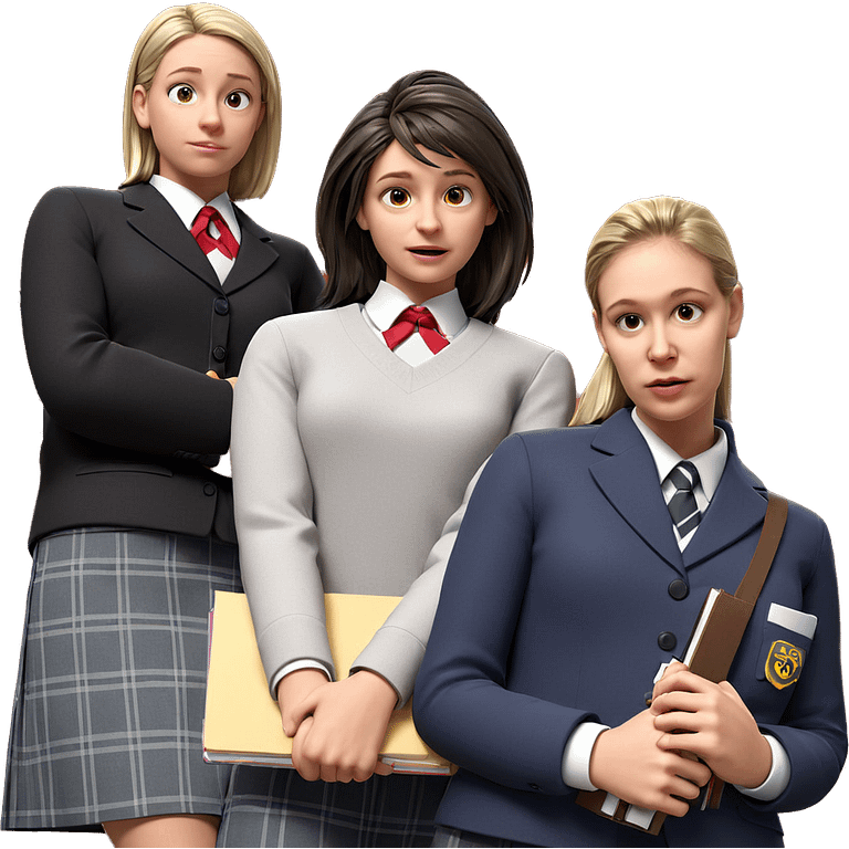 school uniform parody scene emoji